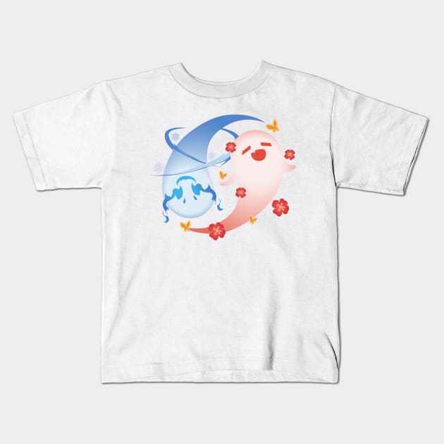 Yin yang Spirits - Hutao & Qiqi Kids T-Shirt by Petites Choses